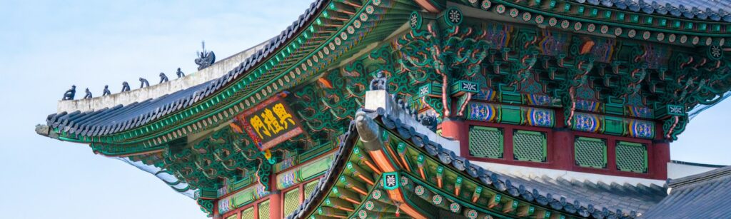 green and red temple