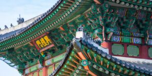 green and red temple