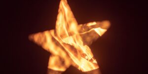lighted orange star night lamp