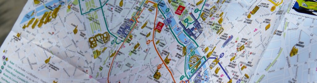 white blue and green map